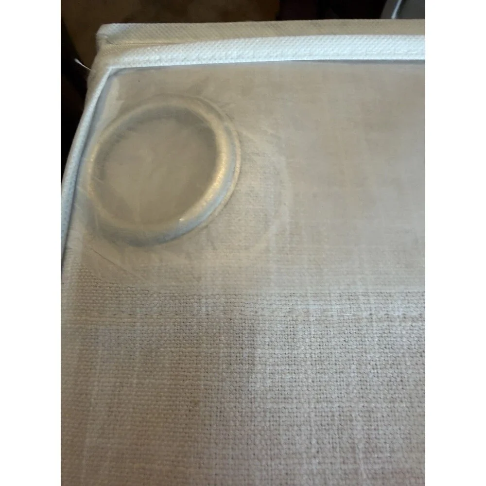 One 50 x 84 Panels Light Filtering Linen Textured Taupe Grommet Curtains Drapes